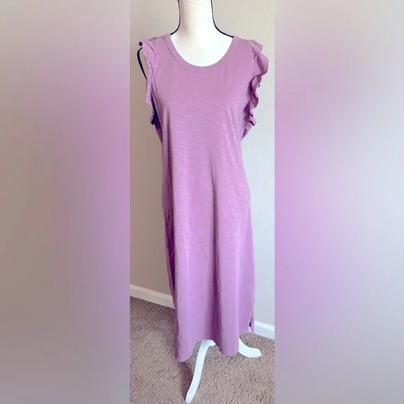NWT Universal Thread Mauve Ruffle Sleeve Dress - Picture 1 of 7